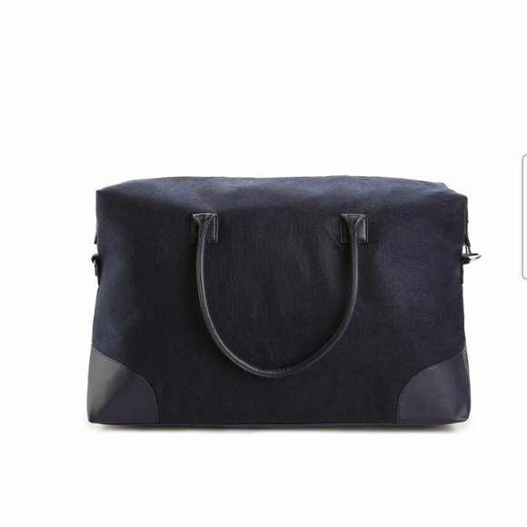 Final sale New DSW navy felt weekender bag for your travels - Picture 3 of 12